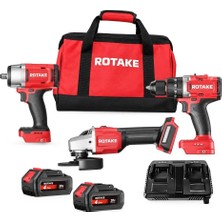 Rotake K306 Akülü Darbeli Matkap ve Darbeli Vidalama 2'li Set 20V 2.0AH