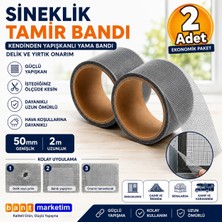 Akyelone Sineklik Tamir Bandı 50mm x 2m Kendinden Yapışkanlı Yama Bandı Delik ve Yırtık Onarım (2 Adet)