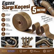 Akyelone Egzoz Yanmaz Sargı Keçesi Egzoz Sargı Bandı Yanmaz Sargı Keçesi 5 Metre Kahverengi