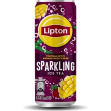 TeknoKapsül Lipton Ice Tea Sparkling Gazlı Soğuk Çay, Tropikal Can, 330 ml