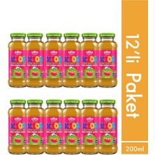 Elite Naturel 12'li Kids Organik Elma-Mango-Şeftali Meyve Suyu 200 ml