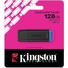 Vira Kıngston DTXG2/128GB USB 3.2 Datatraveler Exodia Gen 1 Flash Bellek (Siyah-Mavi)