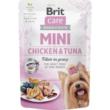 Brit Care mini Tavuklu ve Ton Balıklı Soslu Küçük Irk Yetişkin Köpek Yaş Maması 85GR