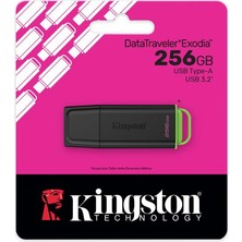 Vira Kıngston DTXG2/256GB USB 3.2 Datatraveler Exodia Gen 1 Flash Bellek (Siyah-Yeşil)