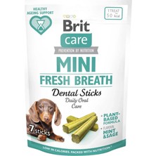 Brit Care mini Fresh Breath Dental Stick Köpek Ödül Maması 120GR (7'li)