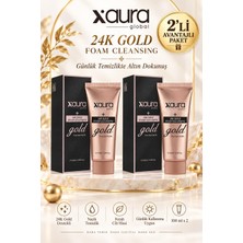 Xaura Global 24K Gold Foam Cleansing 100 ml 2 Adet