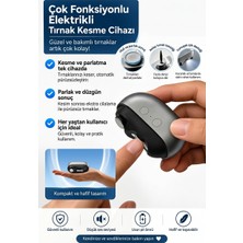 MMctech Mini 2in1 Elektrikli  Giyotin Parlatıcı Otomatik LED Işık Tırnak Toz Toplayıcı Taşınabilir Şarj Edilebilir Otomatik Tırnak Makası