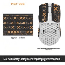 Silabor Mouse Tape Kaydırmaz Etiket – Kesilebilir Yapışkanlı Mouse Kayma Önleyici Bant 150×110 mm MGT-006