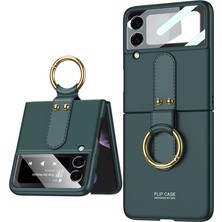 Zore Galaxy Z Flip 3 Kılıf Omsy Flip Ring Kıpta Kılıf