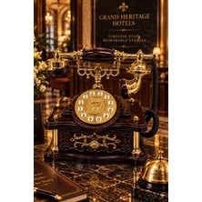 Chermik Nostaljik Antika Görünümlü Dekoratif Telefon Figürü Müzik Kutusu 21X22 cm 6-4