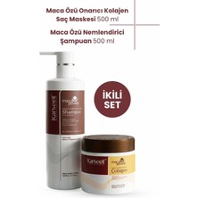 Karseell Maca Özü Onarıcı Repair Kolajen Saç Maskesi 500 ml + Nemlendirici Şampuan 500 ml Besleyici Etki