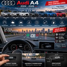 Bowie Audi A4 2002-2026 Modeller Için Head Up Display Hayalet Gösterge Ekranı Ön Cam Hız Göstergesi