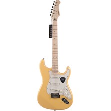 Donner Dst Seeker Deluxe Sss Elektro Gitar (Vintage Yellow)