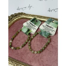 Aksesuar Alya Prınait (Prehnit) Doğal Taşlı Bileklik – Özel Tasarım