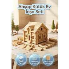 Farbu Oyuncak Dedemin Evi Minyatür Ahşap Inşaat Seti 11 Farklı Model Rehberli 93 Parça Eğitici Montessori Oyuncak