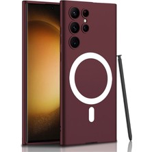 Galaxy S23 Ultra Kılıf Wireless Şarj Özellikli Cherena Kıpta M-Safe Silikon Kılıf