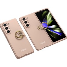 Galaxy Z Fold 5 Kılıf Cherena Kıpta Yüzüklü Flip Sert Kılıf