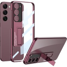 More TR Galaxy S23 Kılıf Kamera Korumalı Şeffaf Tasarımlı Mtr LEGO Standlı Kılıf