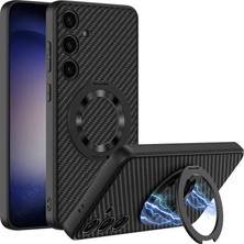 Sickossi Galaxy S24 Wireless Şarj Özellikli Scks Kıpta Standlı M-Safe Silikon Kılıf