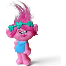 Hureggo Vintage Dreamworks Trolls Kraliçe Poppy Figür Oyuncak - Pembe Saçlı - 8 cm
