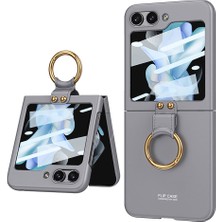 Galaxy Z Flip 5 Kılıf Xemu Kıpta Yüzüklü Flip Sert Kılıf