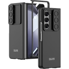 Galaxy Z Fold 5 Kılıf Kamera Korumalı Hesaplı Dünya Kıpta Sürgülü Kılıf