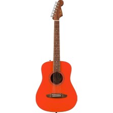 Fender California Standard Redondo Mini Fiesta Red W/bag Akustik Gitar