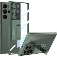 Galaxy S24 Ultra Kılıf Kamera Korumalı Şeffaf Tasarımlı Aldtelekom LEGO Standlı Kılıf