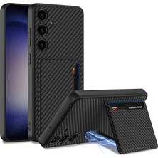 Zore Galaxy S24 Suni Deri Arka Yüzey Usgn Kartlıklı Kıpta Silikon Kılıf