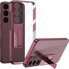 More TR Galaxy S24 Plus Kılıf Kamera Korumalı Şeffaf Tasarımlı Mtr LEGO Standlı Kılıf