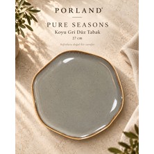 Porland Seasons Düz Tabak Porselen Sunum Yemek Tabağı