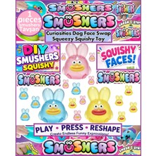 Oyuncak Sahili Smushers Squishy Yeni Trend Meraklı Suratlar Skuşi 1 Adet Gülen Yüzler Tavşan Sevimli Yüz Squıshy Süpriz Viral Oyuncak Sukuşi Smushers Jelly Maltöz