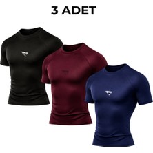Gym Viper 3'lü Compression Erkek Siyah Tişört