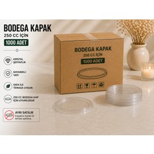 Antpap Ambalaj Bodega Düz Kapak 250 cc 2000 Adet – Şeffaf Plastik Kapak