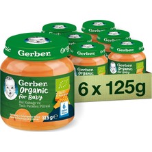 TeknoKapsül Gerber Organik Bal Kabağı ve Tatlı Patates Püresi 125 Gram x 6