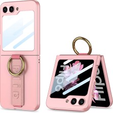 Galaxy Z Flip 6 Kılıf Kamera Korumalı Yüzüklü Xemu Flip Ring Kıpta Kılıf