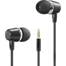 Pileli Store Kablolu Kulak Içi Mikrofonlu Kulaklık 3.5 mm Pc Telefon Uyumlu Siyah DHE7000BK