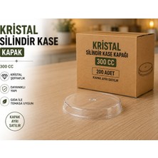 Antpap Ambalaj Silindir Kristal Kase Kapağı 200 Adet – Şeffaf Plastik Kapak