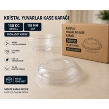 Antpap Ambalaj Kristal Yuvarlak Kase Kapağı 118 mm 1000 Adet – Şeffaf Plastik Kapak