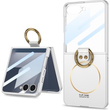 Galaxy Z Flip 7 Kılıf M-Safe Şarj Özellikli Axaktif Kıpta Yüzüklü Flip Sert Kılıf