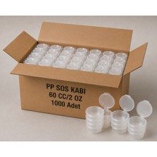 Antpap Ambalaj 60 cc Pp Sos Kabı 1000 Adet – 2 Oz Plastik Sos Kabı