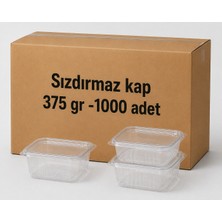 Antpap Ambalaj 375 gr Sızdırmaz Kap 1000 Adet – Şeffaf Plastik Gıda Kabı