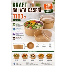 Antpap Ambalaj 1100 cc Kraft Salata Kasesi 300 Adet – 32 Oz Kâğıt Salata Kabı