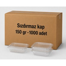 Antpap Ambalaj 150 gr Sızdırmaz Kap 1000 Adet – Şeffaf Plastik Gıda Kabı