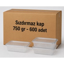 Antpap Ambalaj 750 gr Sızdırmaz Kap 600 Adet – Şeffaf Plastik Gıda Kabı