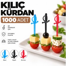 Antpap Ambalaj Plastik Kılıç Kürdan Renkli 1000 Adet – Tek Kullanımlık Süsleme ve Servis Kürdanı