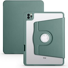 iPad Air 11 2025 M3 Kılıf Kalem Bölmeli Logo Gösteren Uyku Modlu Dönebilen Standlı Tam Uyumlu Cherena
