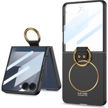 Galaxy Z Flip 7 Kılıf M-Safe Şarj Özellikli Axaktif Kıpta Yüzüklü Flip Sert Kılıf