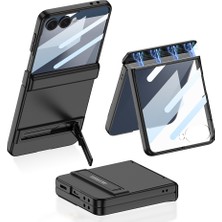 Galaxy Z Flip 7 Kılıf Wolf Dizayn Kıpta Standlı Kılıf