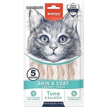 Wanpy Skin Coat Ton Balıklı ve Somonlu Fonksiyonel Krema Kedi Ödülü 5X14GR